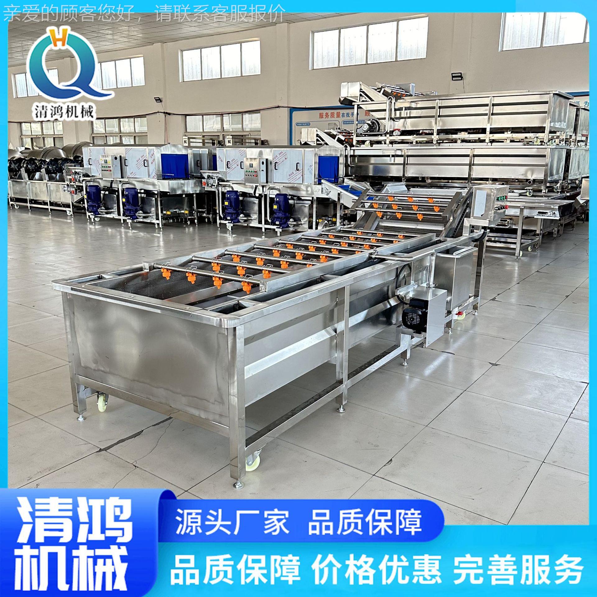 自动蔬菜净菜加BWM工生产线 鼓泡喷淋洗菜机成 配餐送加化工套设
