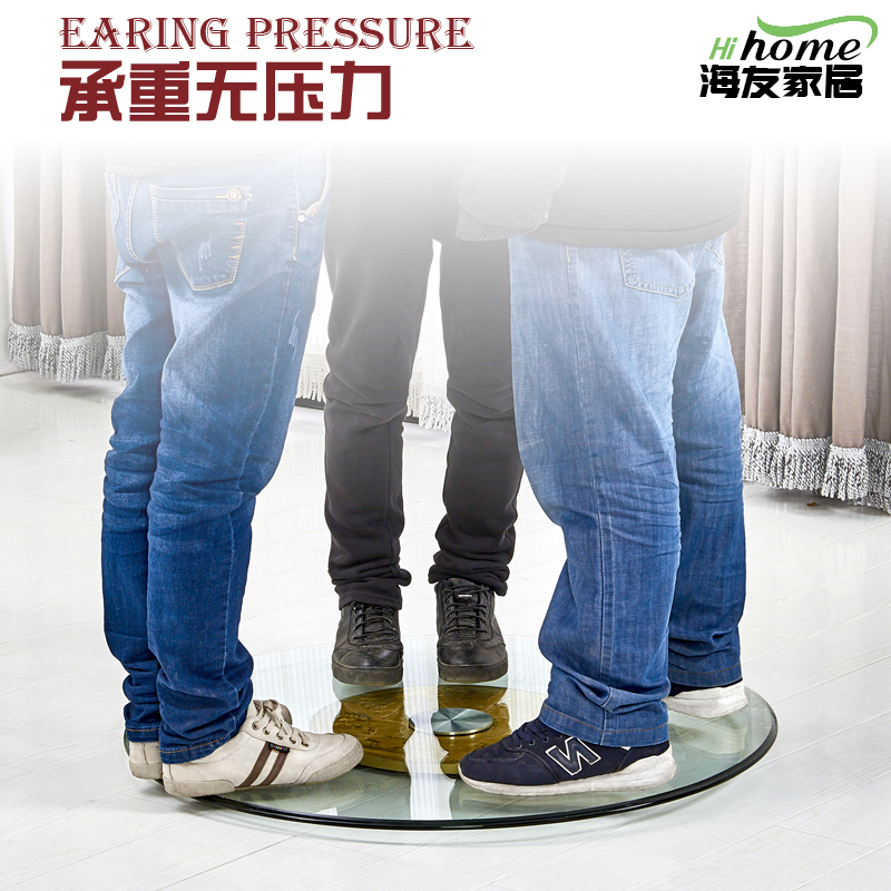 定做圆形钢化玻璃桌面餐桌大圆桌茶几透明玻璃台面定制园玻璃转盘