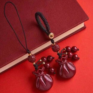 红沙钱袋子红沙钱袋子红砂红纱朱砂福袋挂件招财钱袋代代有财大吊