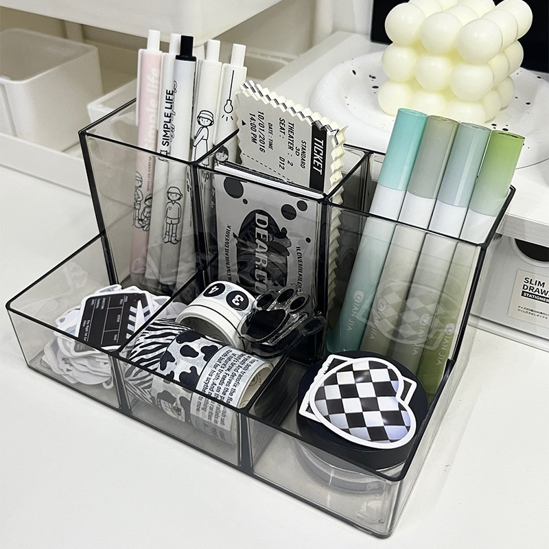 桌面笔筒小物件收纳盒简约风格学生文具储物盒工位书房.宿舍整理
