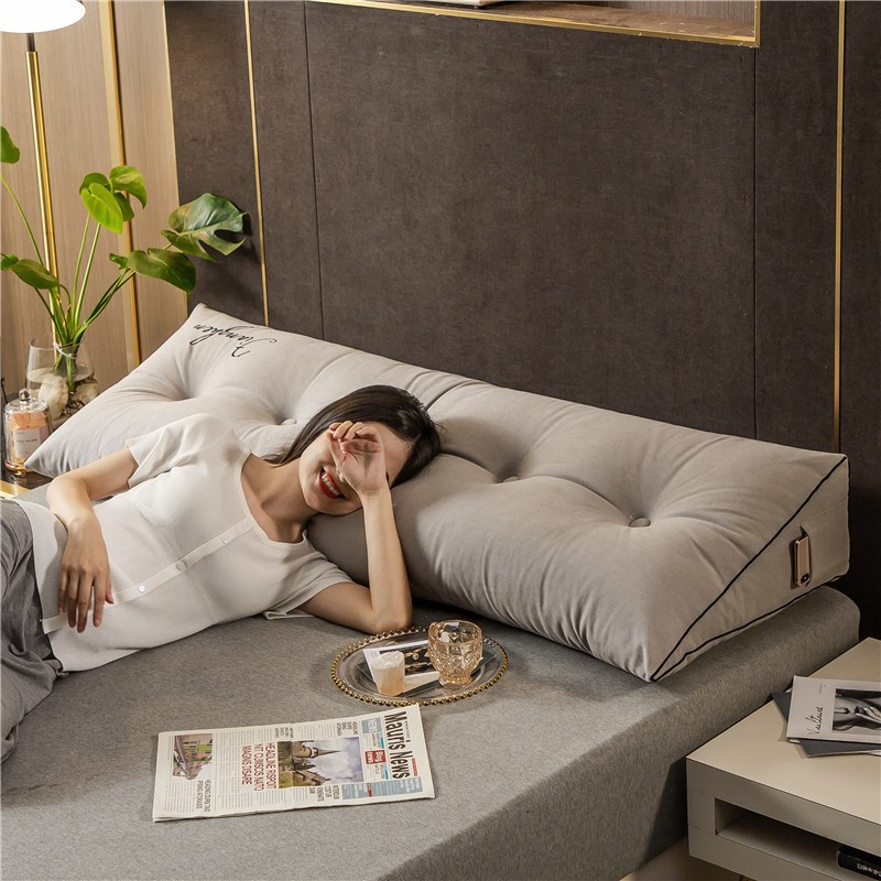 北岛简约床头靠垫榻榻米无v床头大靠背公主卧室床上靠枕沙发长腰