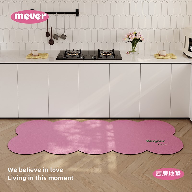 多巴胺韩式纯色厨房专用地垫硅藻泥吸水吸油浴室防滑W垫耐脏可清