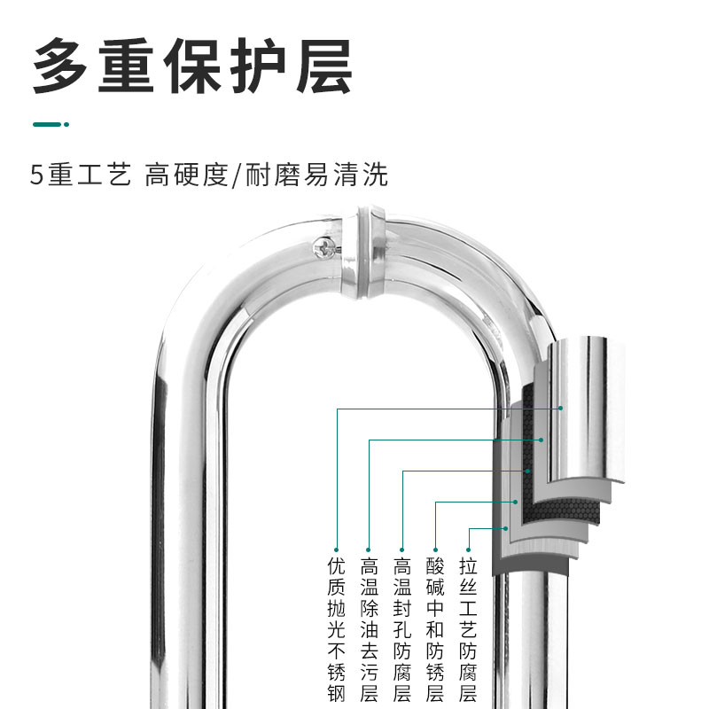 浴室玻璃门拉手淋浴房把手移门卫生间钢化手柄推拉不锈.钢淋浴扶