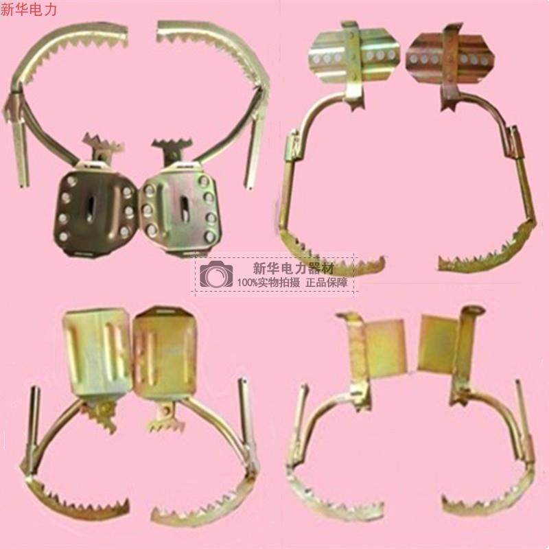 木杆脚扣爬树工具电信木杆脚扣新款俩牙爬杆脚扣防滑国标加厚维修