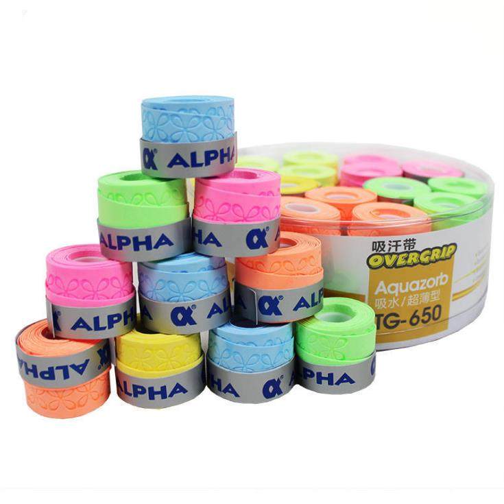 羽毛球手胶Alpha阿尔法tg650印花吸汗带握把胶柄皮防滑绑带超薄款