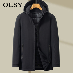 男士 高品质鹅绒羽绒服可脱卸帽休闲保暖抗寒可脱卸内胆外百搭 冬季