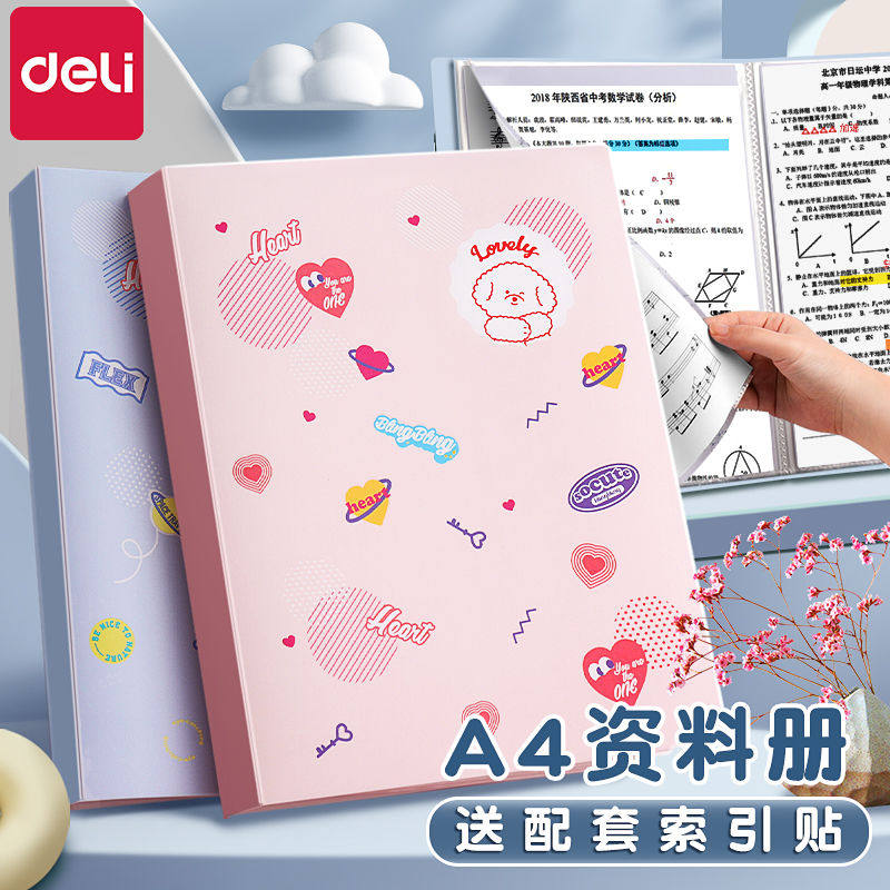 得力A4透明插页孕产检收纳册