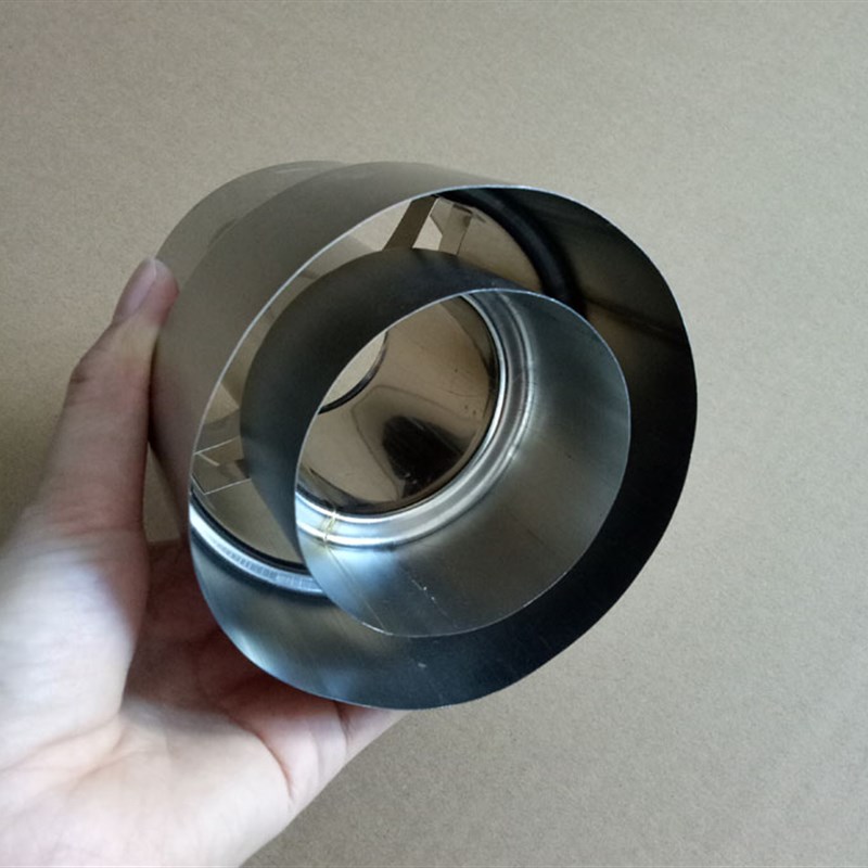 平衡式热水器不锈钢双层排烟管110*75变100*60变径圈转接头
