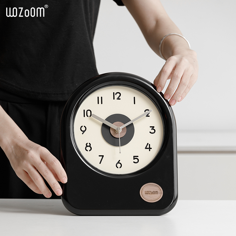 WOZOOM屋准客厅台式座钟简约装饰品玄关电视柜高端大气桌面摆件