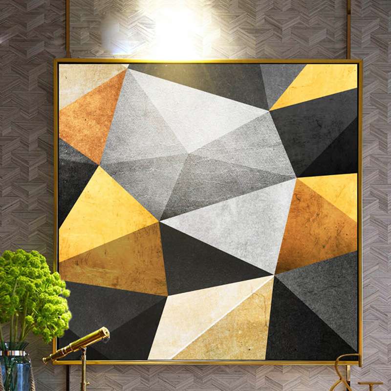现代简约抽象几何方形装饰画客厅玄关壁画样板房酒店办公室挂画图片