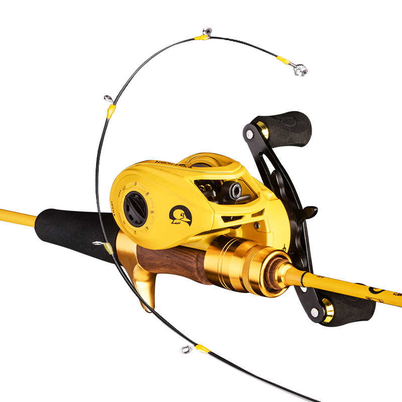 马口竿l全套超软开心渔小黄鸭水滴轮微物溪流翘嘴套装超轻路亚竿