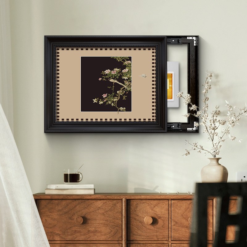 中古风电表箱装饰画高级感弱电源小众配电箱多媒体盒遮挡挂画