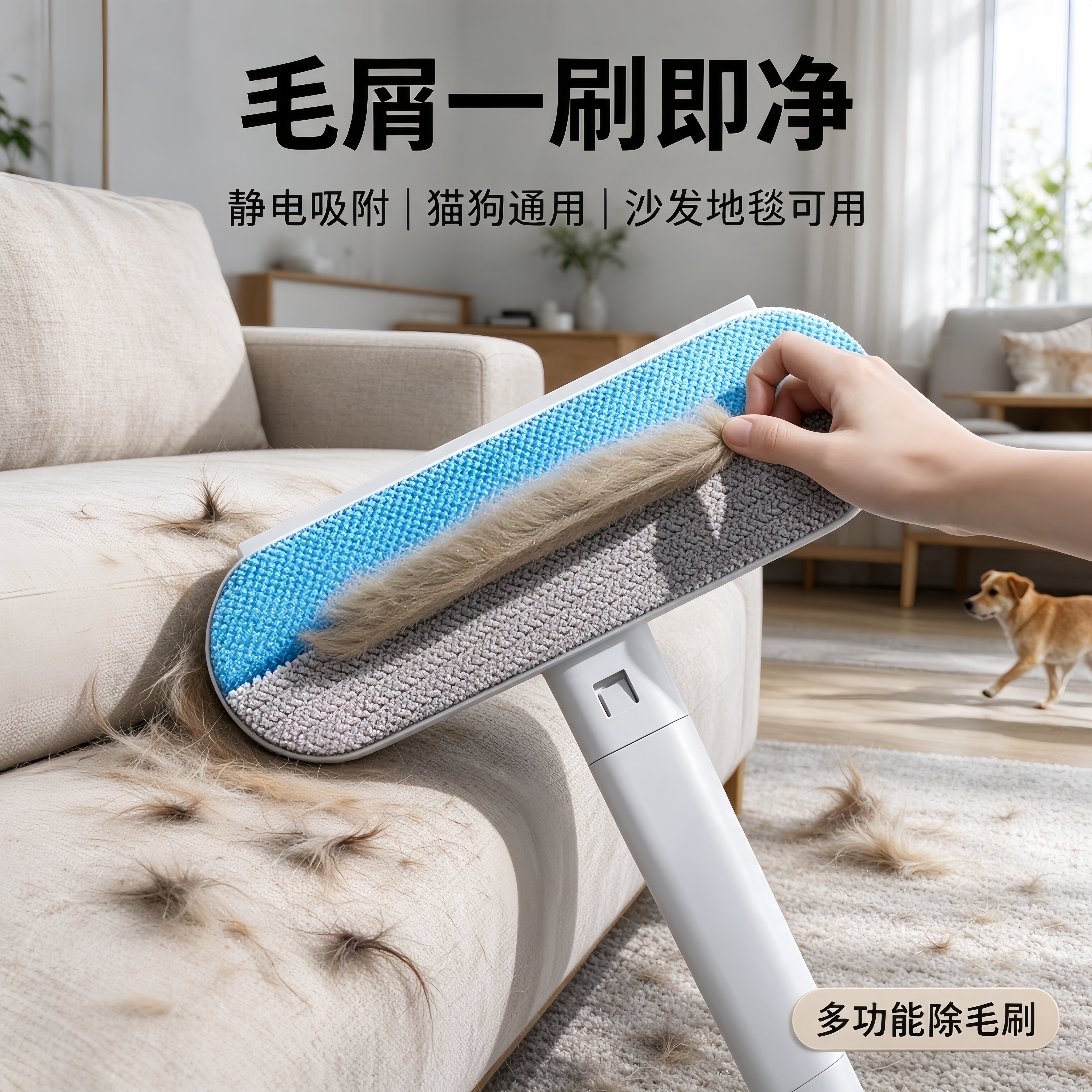 多功能刷毛器宠物猫咪刮毛器粘毛器去狗毛清理器除地毯床毛发神器