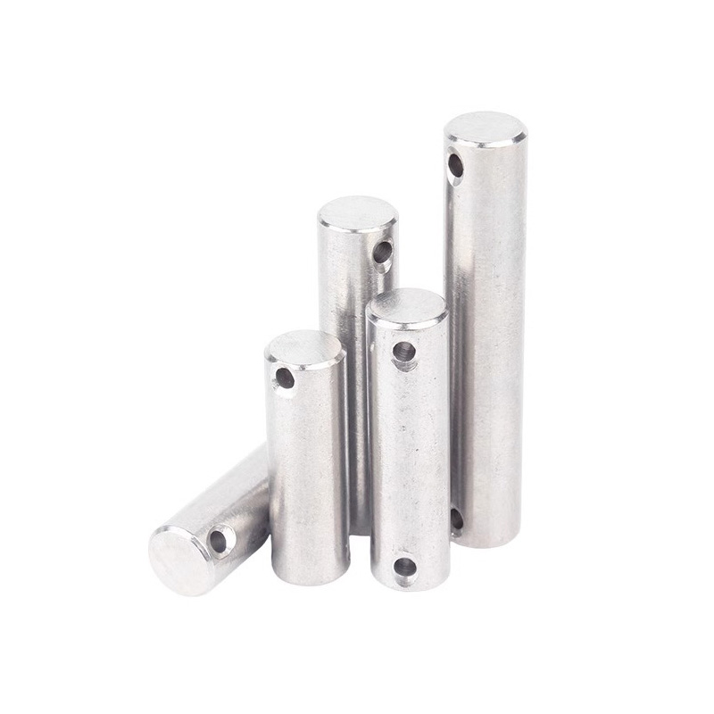 304不锈钢GB880双头带孔圆柱销销轴定位销插销销钉M3M4M5M6M8M10