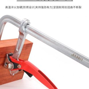 棘轮F夹木工夹快速夹具工业级重型f夹固定器全钢g型夹子夹紧器