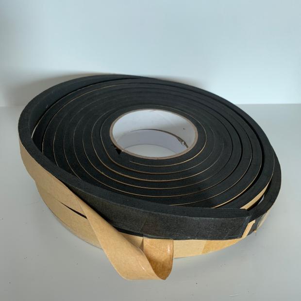 黑色EVA海绵单面胶 密封条防滑防压垫片泡棉胶 强力泡沫胶带8mm厚