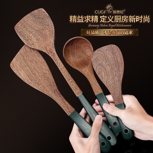 平底锅铲子和炒菜锅产子木铲不粘锅专用木质耐高温家用鸡翅小木勺