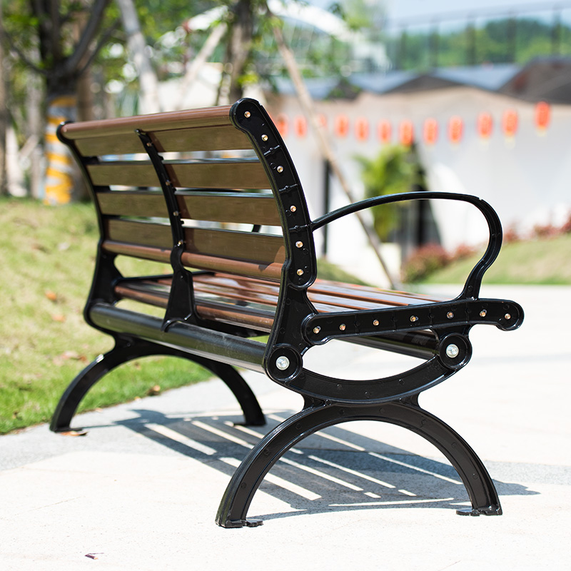 公园椅户外长椅室外长条凳小区庭院露天休闲防腐实木塑木靠背座椅