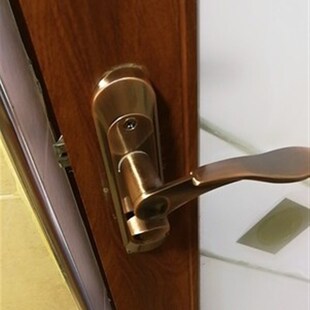 卫生间门锁 厕所洗手间厨房门斜弧凹面110/130MM孔距执手锁具配件