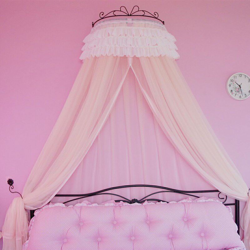 床幔公主韩式床纱装饰蚊帐式床帘包围床可搭配蚊帐架子夏季防蚊