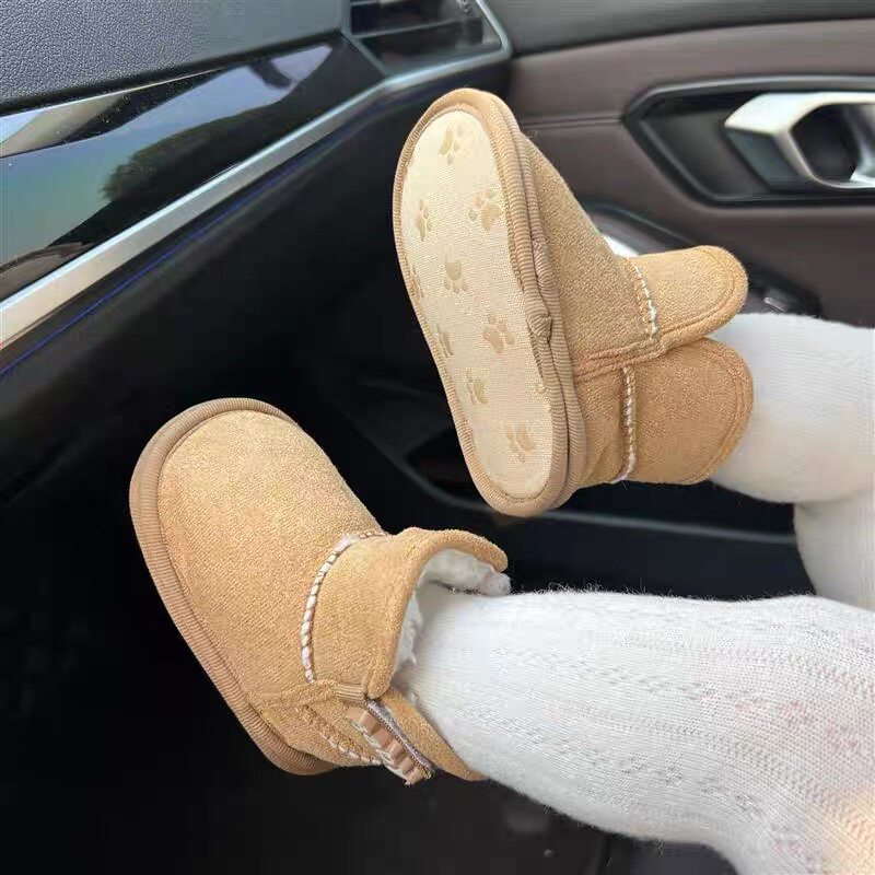 婴儿鞋子加绒软底0到1岁12月厚冬季鞋袜冬天地板鞋宝宝秋冬款棉鞋