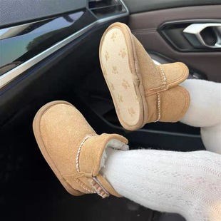 婴儿鞋子加绒软底0到1岁12月厚冬季鞋袜冬天地板鞋宝宝秋冬款棉鞋