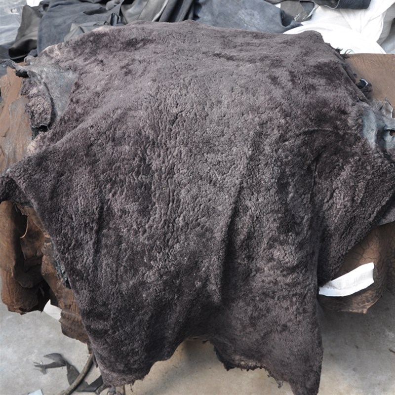 皮毛一体DIY 杂色羊皮整张 自制鞋垫擦鞋毛皮马甲手套帽 汽车坐垫