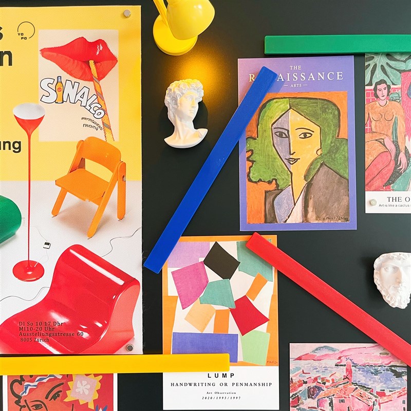 优朴创意包豪斯艺术风黑板留言板装饰画 画电表箱遮挡墙面装饰免