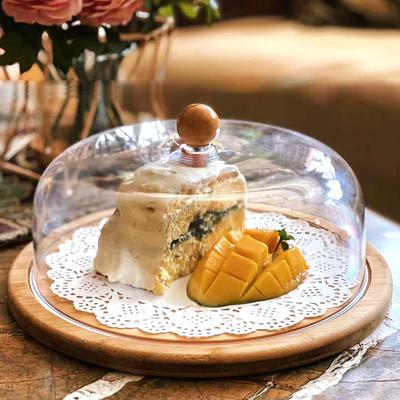 亚克力蛋糕盖透明罩塑料甜品盖水果点心盖试吃摆盘店用品尝展示盘