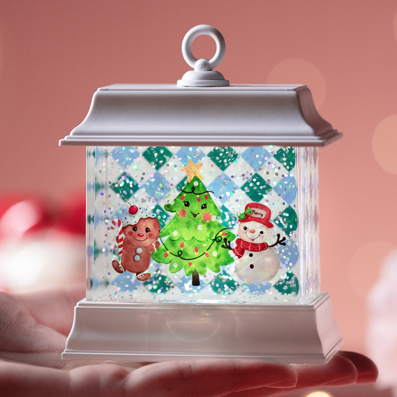 2023新款桌面迷你小雪花人圣诞树圣G诞节装饰品摆件氛围装饰灯布