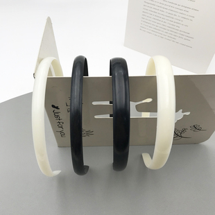 黑色白色日韩【无防滑齿】配件发箍diy材料手工塑料拉直不断发箍