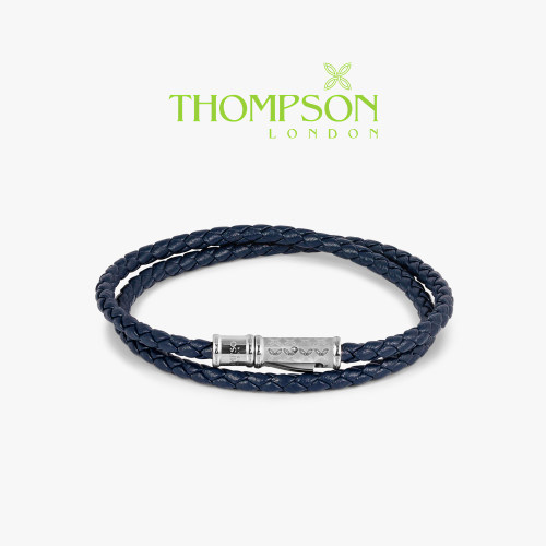 Thompson男士四叶草皮革编织手链