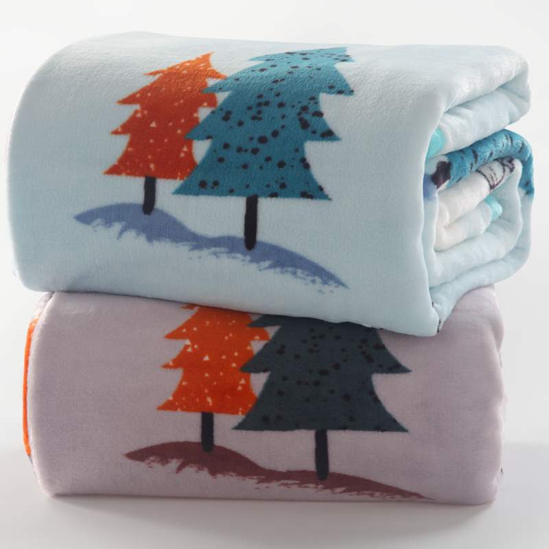 云貂绒毯双人单人法兰绒毛毯加厚保暖床单珊瑚绒毯U子空调毯薄盖