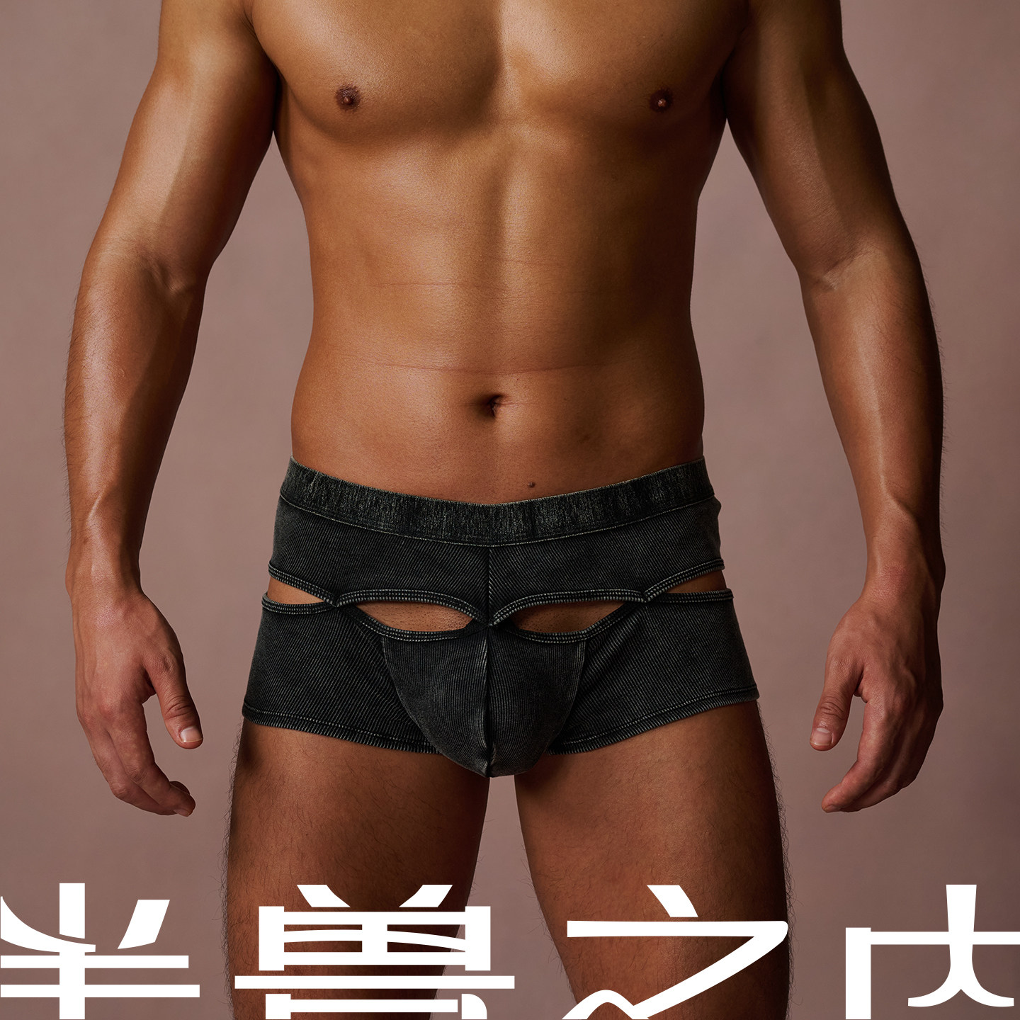 【新品】半兽之内"智性依存"男士平角裤内搭做旧镂空内裤抗菌透气,女士内衣/男士内衣/家居服,男三角内裤,淘宝优惠券,粉丝福利购,淘宝优惠卷