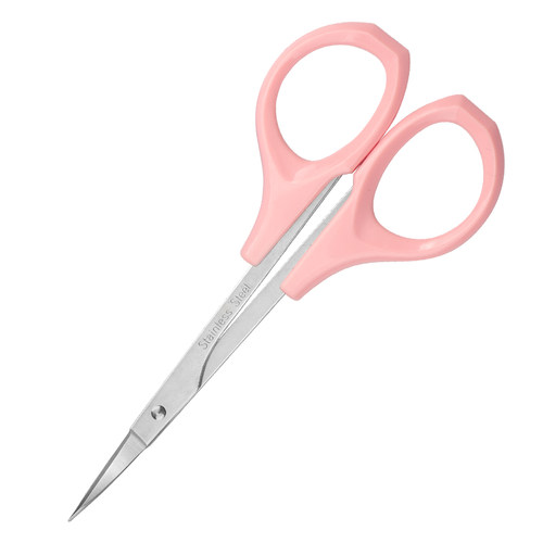 台湾修眉小剪刀不锈钢化妆美容尖弯斜头眼贴胶布纹绣工具圆头鼻毛