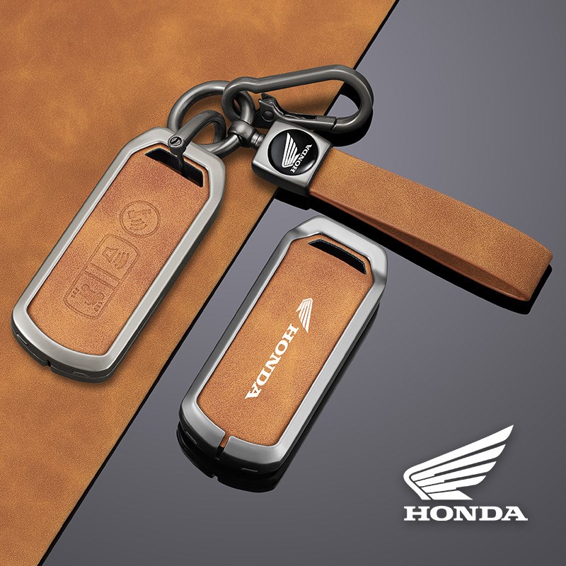 专车钥匙套佛沙SS350壳裂行大洲pcx160/ead125金属疯马皮