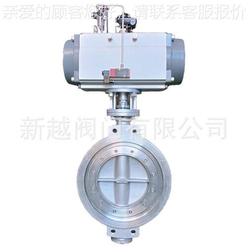 单作用气动不蝶锈钢阀D294673W16NP D-200 对夹三偏心手柄蝶阀