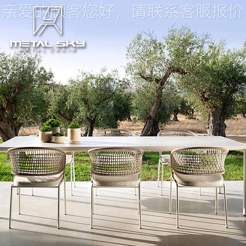 户外藤椅休藤具闲高脚椅酒店户外家吧椅民宿组酒吧编合餐T-053桌