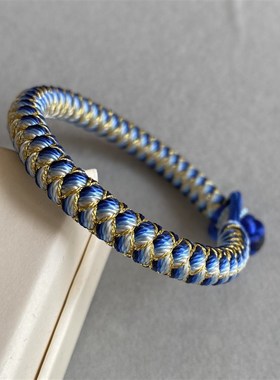 手工成品绳扣款龙鳞手绳手编锦鲤手链男女本命年手绳礼Z物饰品定