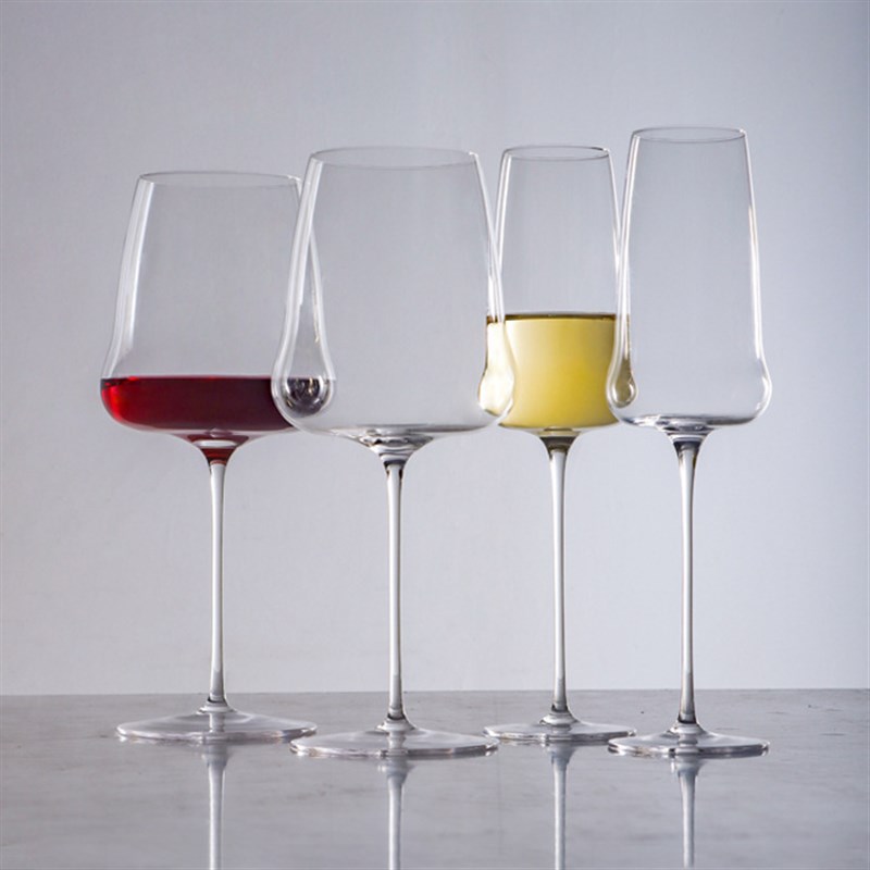 网红餐厅葡萄酒杯梨形高级感云朵白葡萄杯K红酒杯水晶玻璃勃艮第