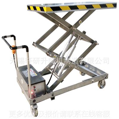 移不动式不锈空钢升平台YNF 304锈钢高作业平台 降登高平台车方便