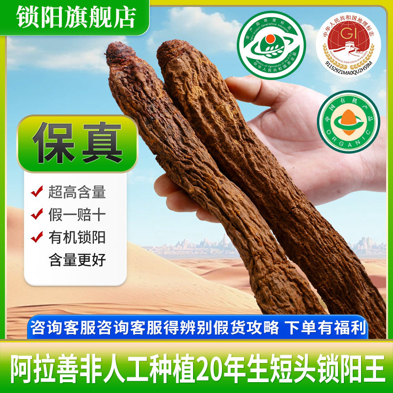 内蒙古阿拉善有机锁阳中药材非种植旗舰店肉苁蓉淫羊藿固精枸杞