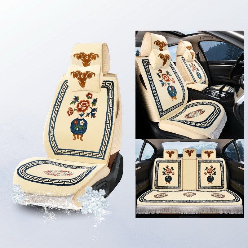 玉羊坊汽车座套新款四季通用精品羊毛座垫高档坐套全包围羊绒坐垫