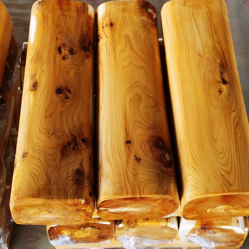 崖柏枕头标准枕头微白皮颈部原木颈椎枕助眠保健实木枕通用安神