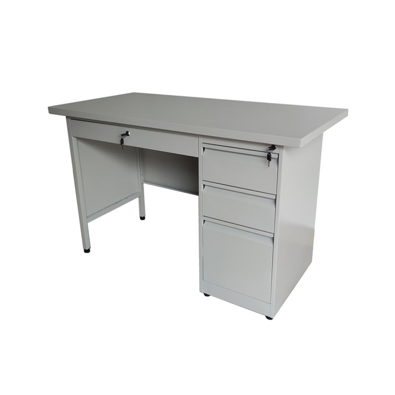 1.2米铁皮办公桌加厚料钢质电脑桌1.4米职员桌防火防泡水防潮铁台