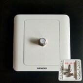 二进一出有线数字电视一分二 背面一进一出二分支英制F头插座面板