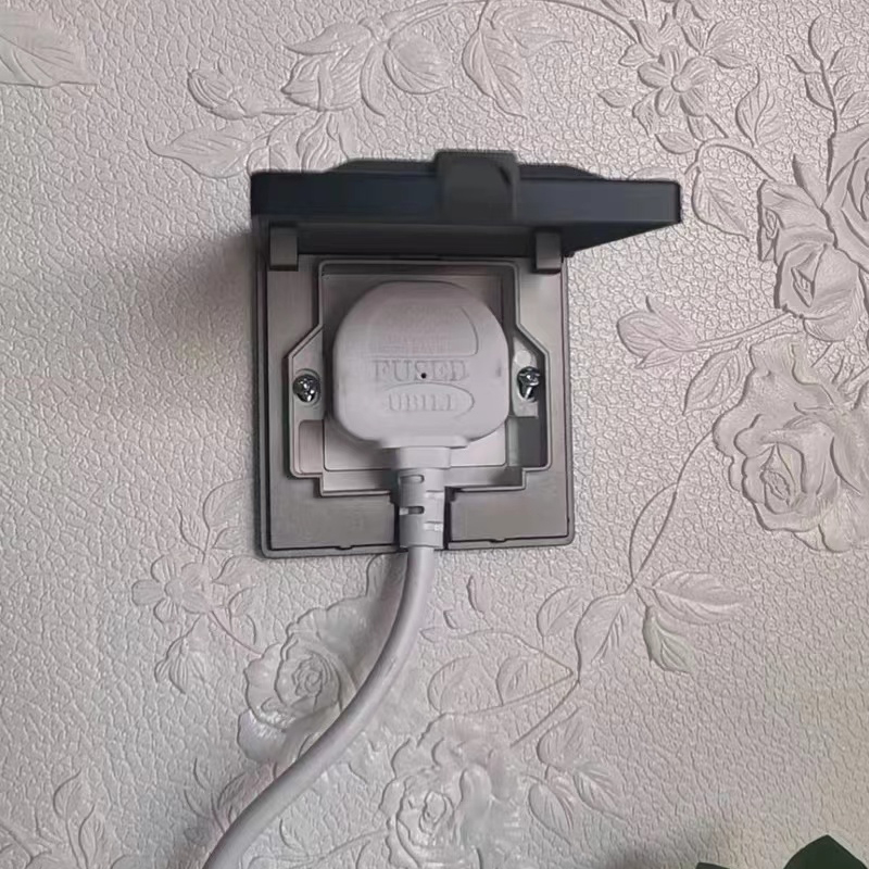 英式13A防水插座英规超薄隐藏形港版插座面板嵌入式冰箱内嵌式86