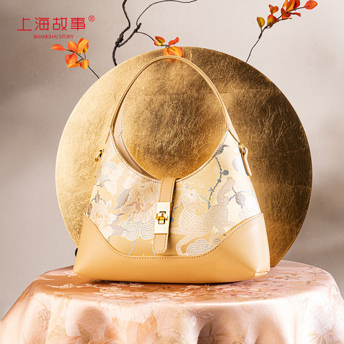 上海故事宋锦托特包包