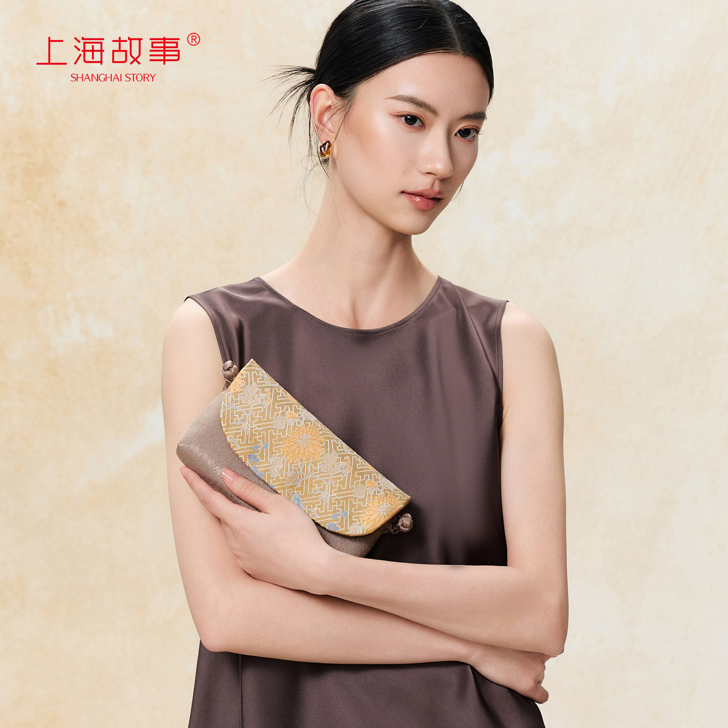 2026新款宋锦包包新中式真丝手拿包国风小挎包配旗袍斜挎小包礼盒