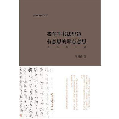 【正版书】 我在乎书法里边有意思的那点意思 于明诠 著 山东画报出版社